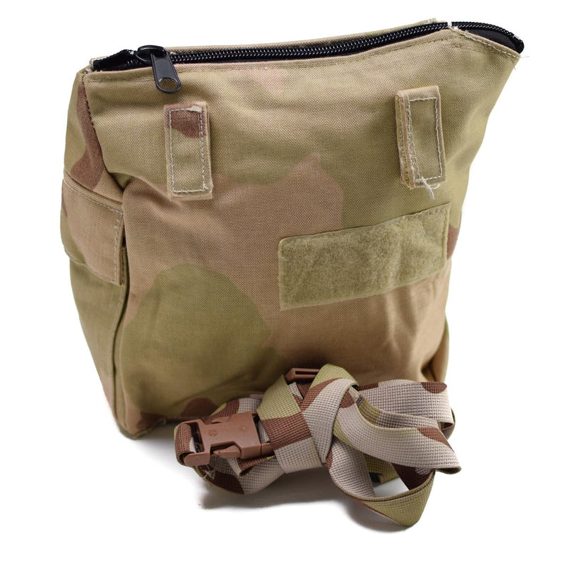 Genuine Dutch Army Gas mask bag Military Surplus Desert camo Shoulder pouch NEW