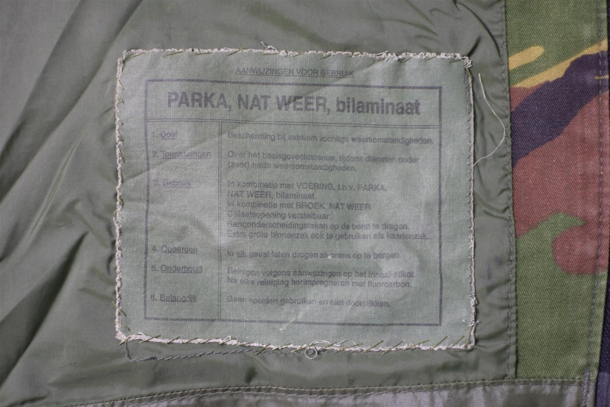 Genuine Dutch Army Waterproof Bi-Laminated Combat Parka DPM Camouflage
