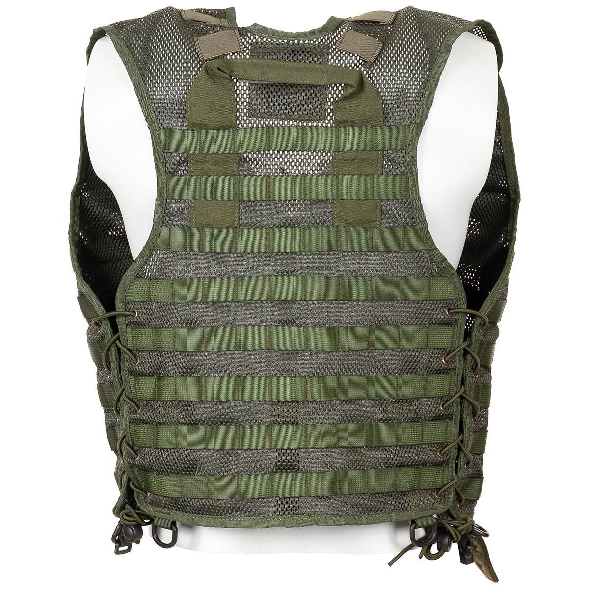 Genuine Dutch Military olive vest set 7pcs modular forest camo molle pouches
