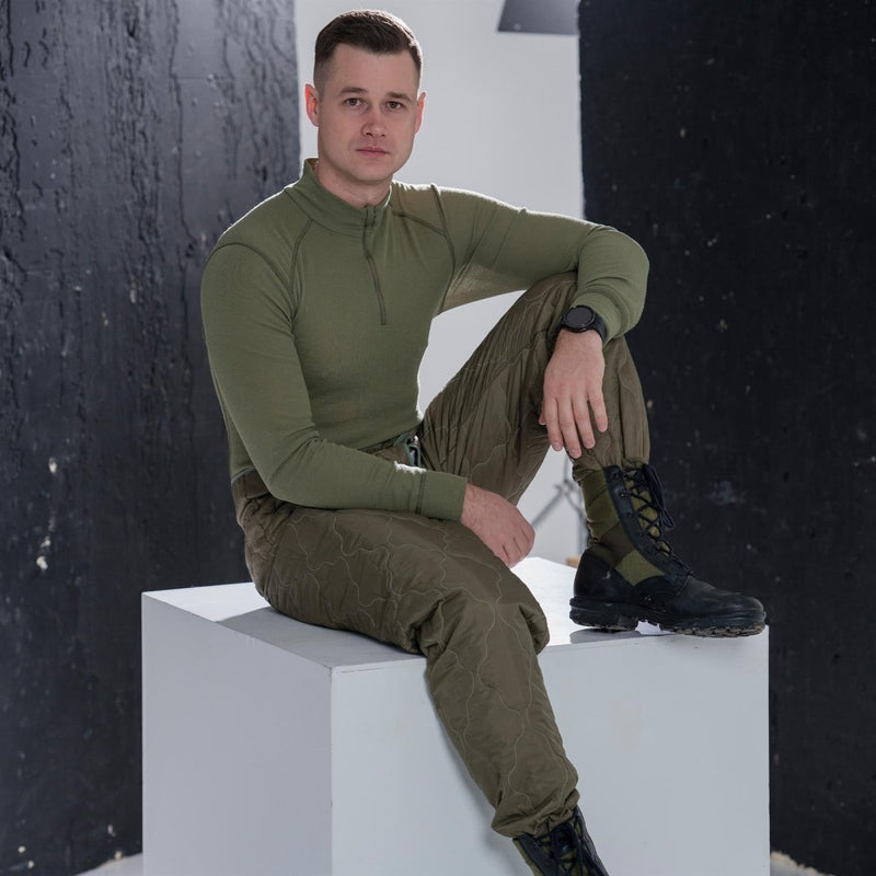 Genuine Dutch Military underwear thermal shirts base layer long sleeve high neck