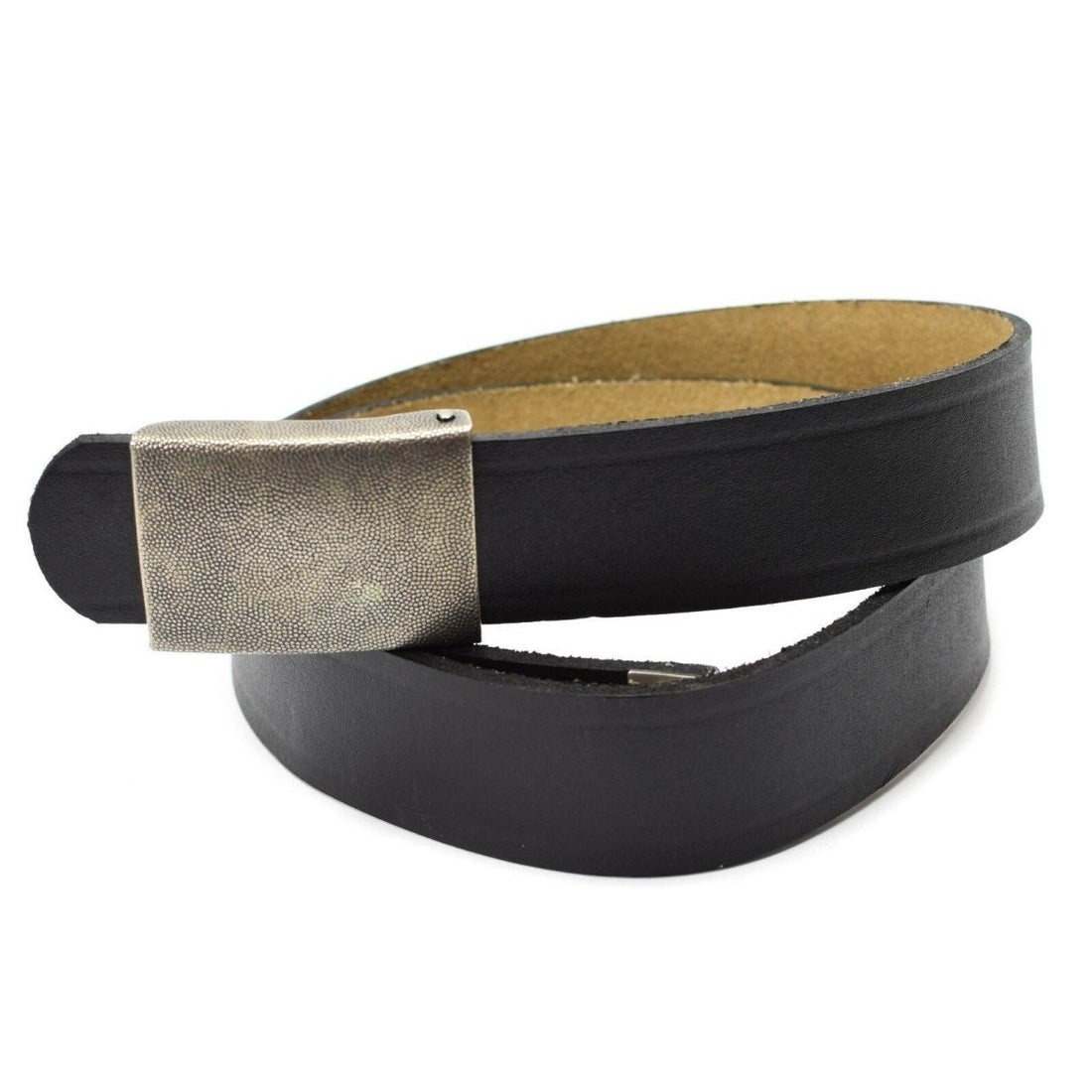 Genuine German army black genuine leather belt military BW issue pants trousers