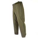 German army OD olive waterproof winter pants with full side zipper for easy wear and military use