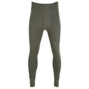 Genuine German army cold weather long johns in OD Olive, thermal underpants for warmth and comfort.