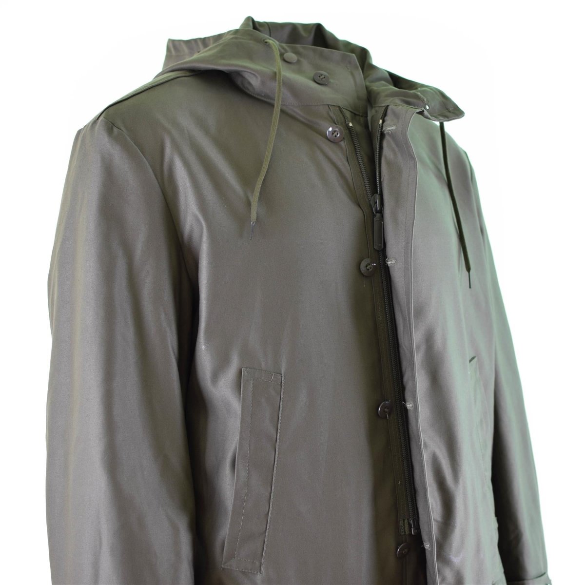 Genuine German army parka olive military surplus jacket long coat OD vintage NEW