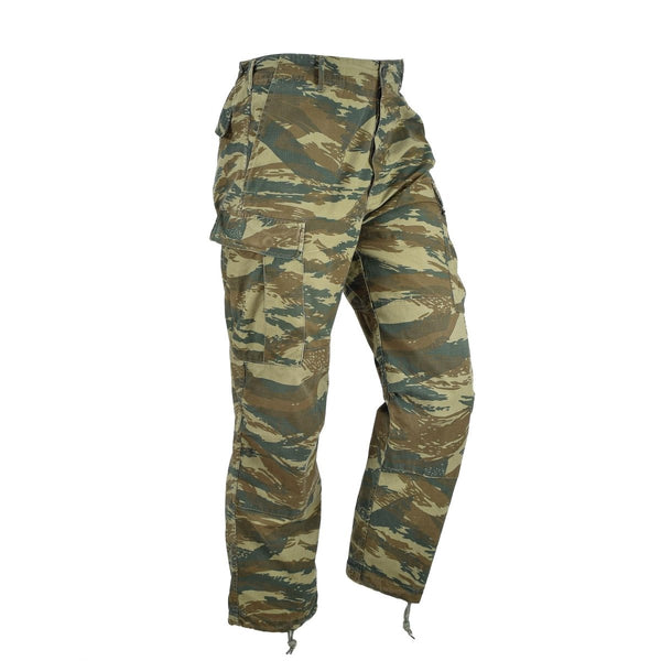 Genuine Greek army BDU pants lizard camo ripstop Greece military surplus trouser