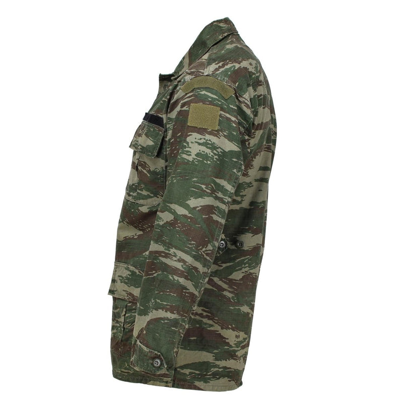 Genuine Greek military jacket lizard camo durable ripstop field tactical combat
