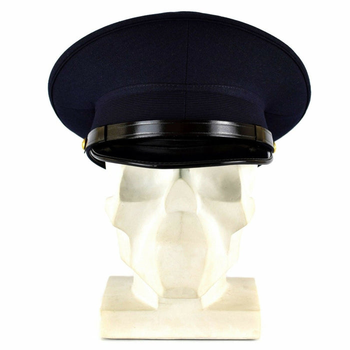 Genuine Italian Army Peaked Cap Military Air Force Visor Forage Cap Blue - GoMilitar