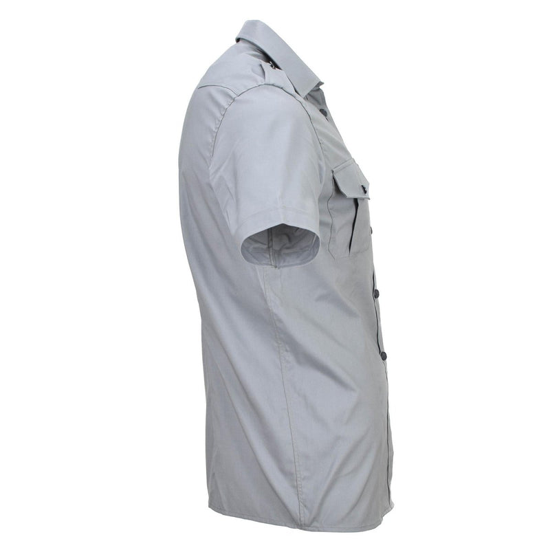 Genuine Italian Military Classic Shirt Short Sleeve Design Women Grey New - GoMilitar