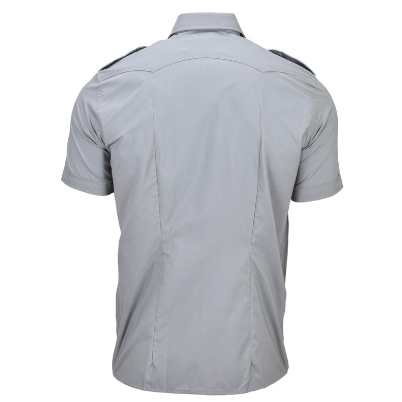Genuine Italian Military Classic Shirt Short Sleeve Design Women Grey New - GoMilitar