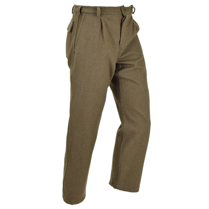 Genuine Italian military formal pants olive wool uniform dress trousers army - GoMilitar