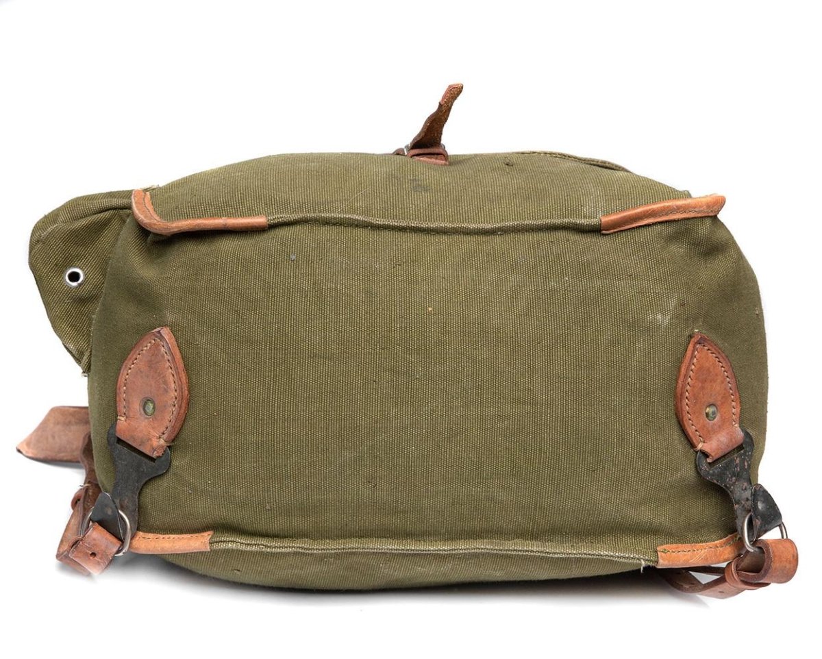 Genuine Romanian army rucksack bag military surplus OD shoulder strap canvas