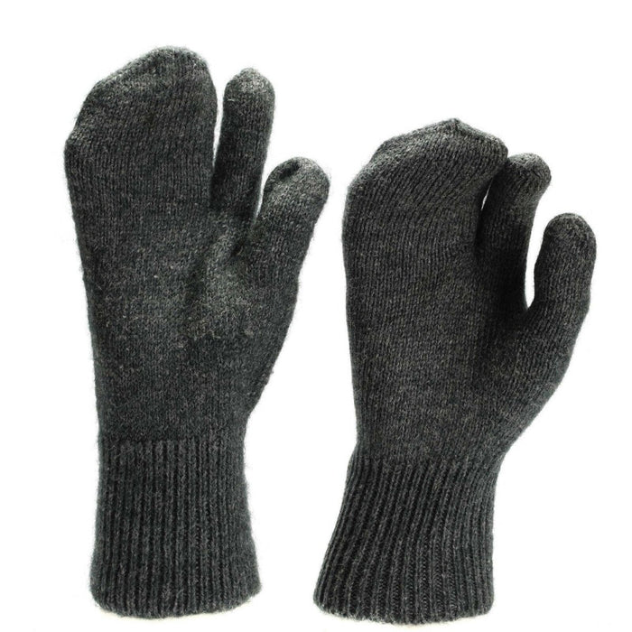 Genuine Swiss army military gloves Liners wool warmers trigger mittens military - GoMilitar