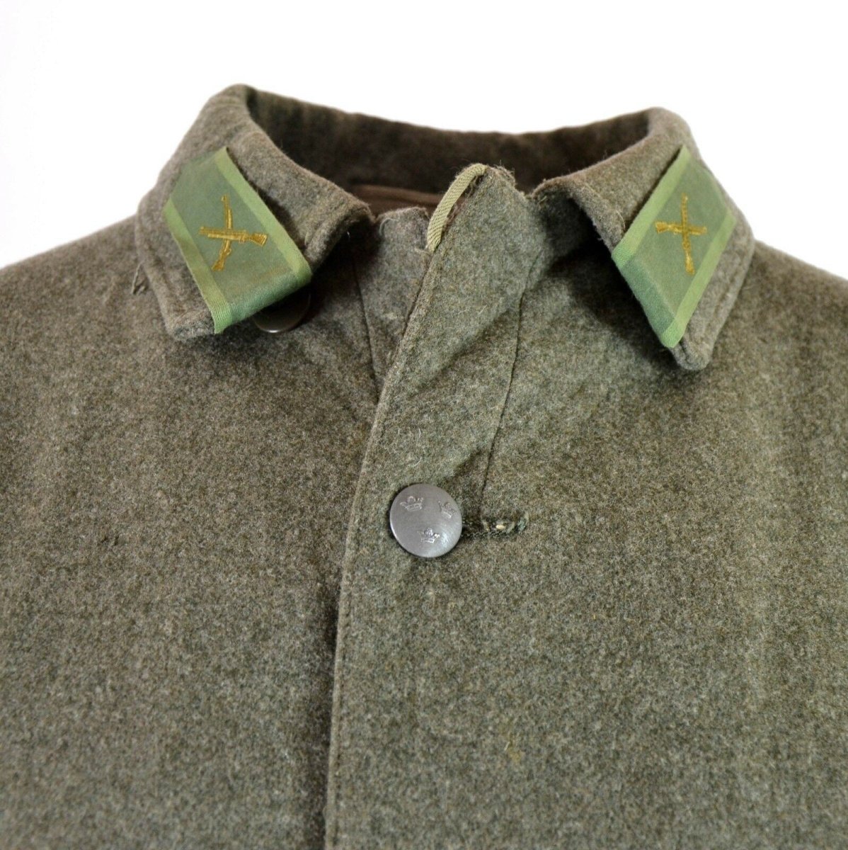 Genuine WWII vintage Swedish army wool uniform jacket M39 1940's military Grey
