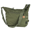 Olive green Helikon-Tex Bushcraft Satchel shoulder bag with MOLLE panels and adjustable strap for outdoor and urban use