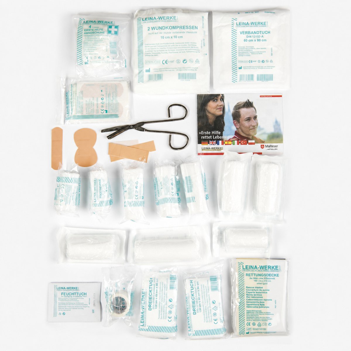 Leina-Werke First Aid Set 43 Pieces Large Emergency Camping Travel Survival Kit