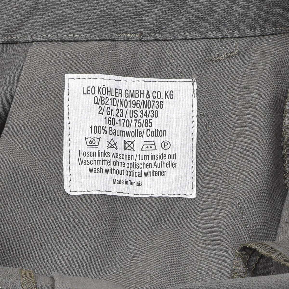 Leo Kohler field pants combat military troops cargo trousers cotton solid olive