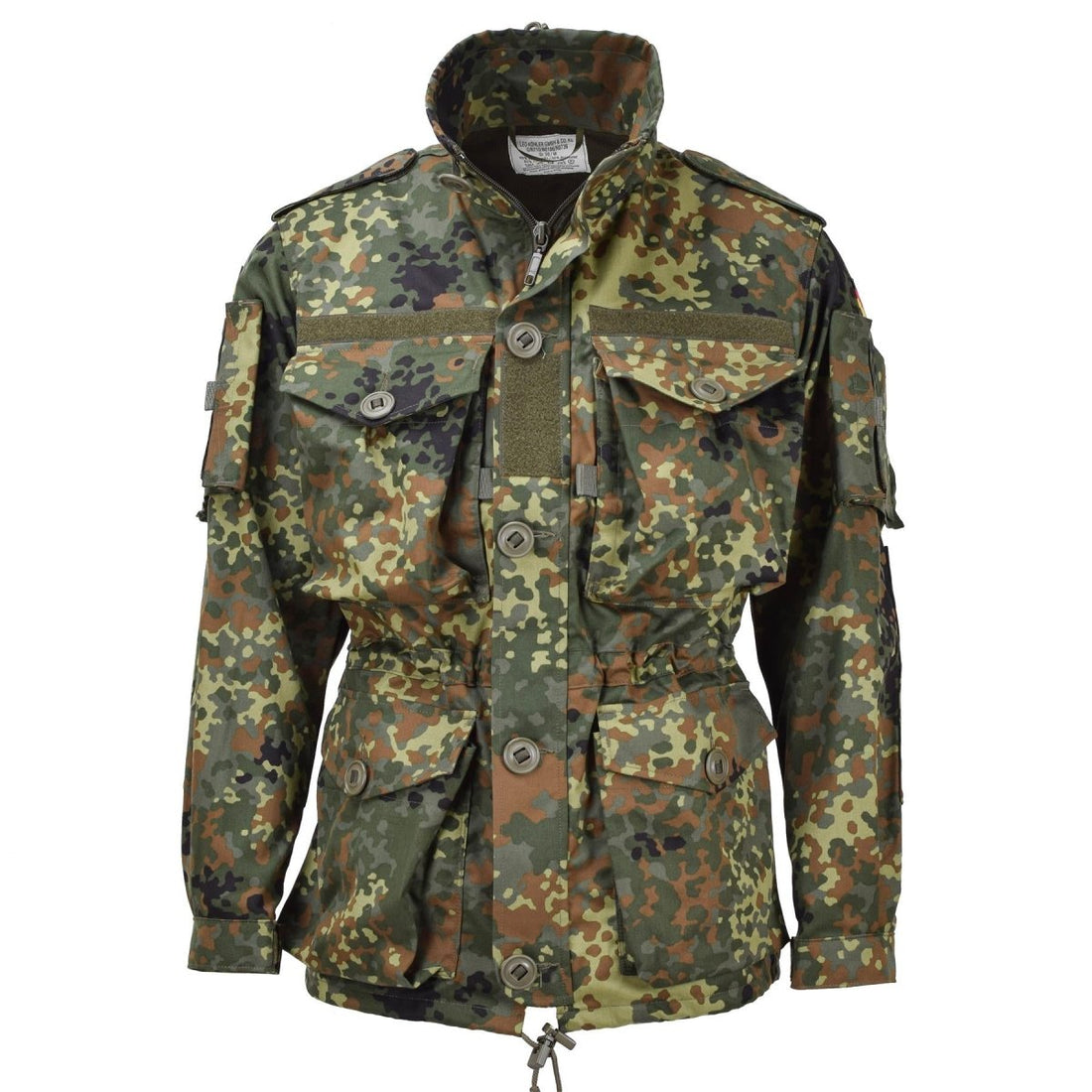Leo Kohler military combat tactical jacket lightweight field flecktarn camo