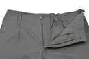 Gray Leo Kohler work pants with elastic waistband and zipper fly, featuring durable Cordura fabric reinforcement