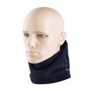Blue M-TAC Army style warm lightweight tactical fleece balaclava on mannequin for cold weather protection