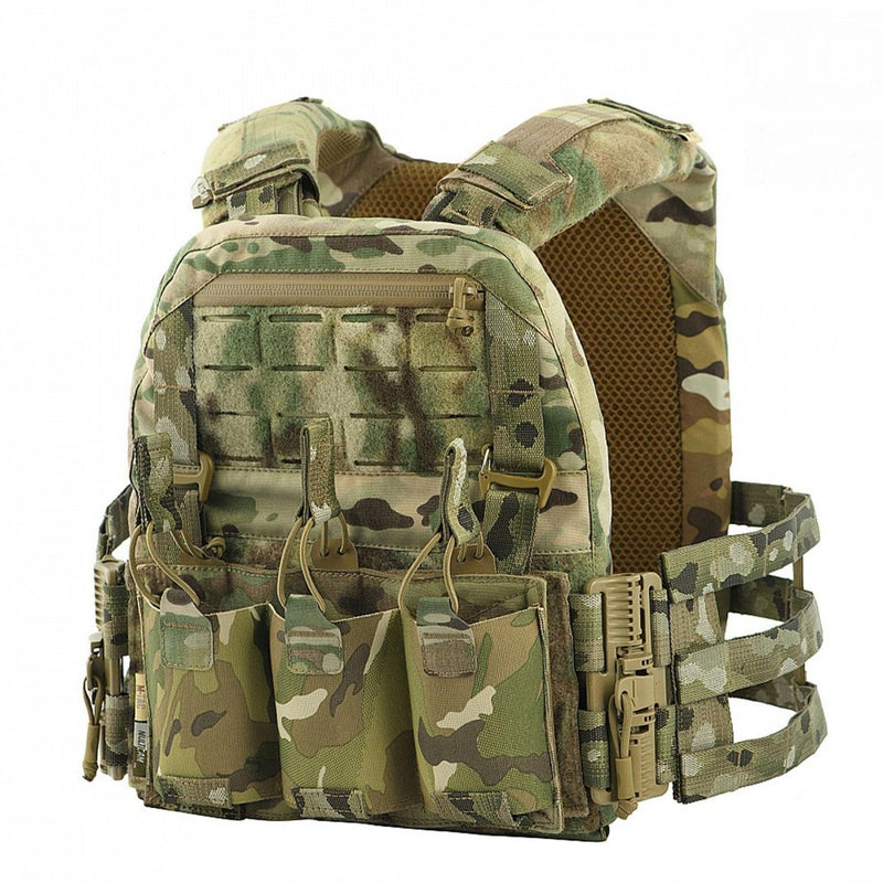 M-TAC Military Plate Carrier Vest tactical quick-release mag pouches Multicamo