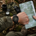 M-Tac Tactical Compass Watch Digital Stopwatch Alarm Timer 5ATM Black