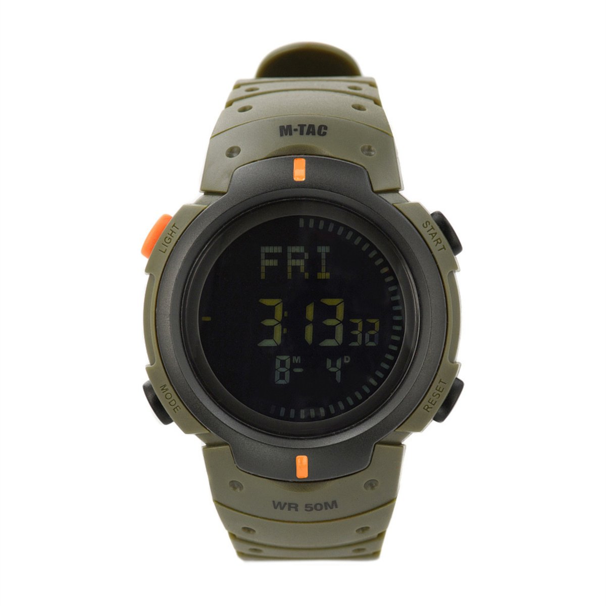 M-TAC Tactical Watch Compass Alarm Stopwatch 5ATM Water Resistant Olive
