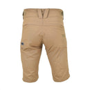 Back view of MFH brand coyote military-style bermuda shorts made from durable cotton ripstop fabric