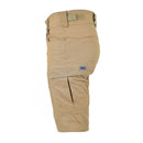 MFH brand military-style coyote bermuda shorts made from sturdy cotton ripstop fabric with cargo pockets