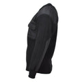 MFH Brand sweater commando jumper rib knit wool reinforced pullover black NEW