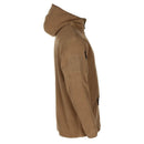 MFH military style tan tactical hooded fleece jacket outdoor hiking full zip NEW - GoMilitar