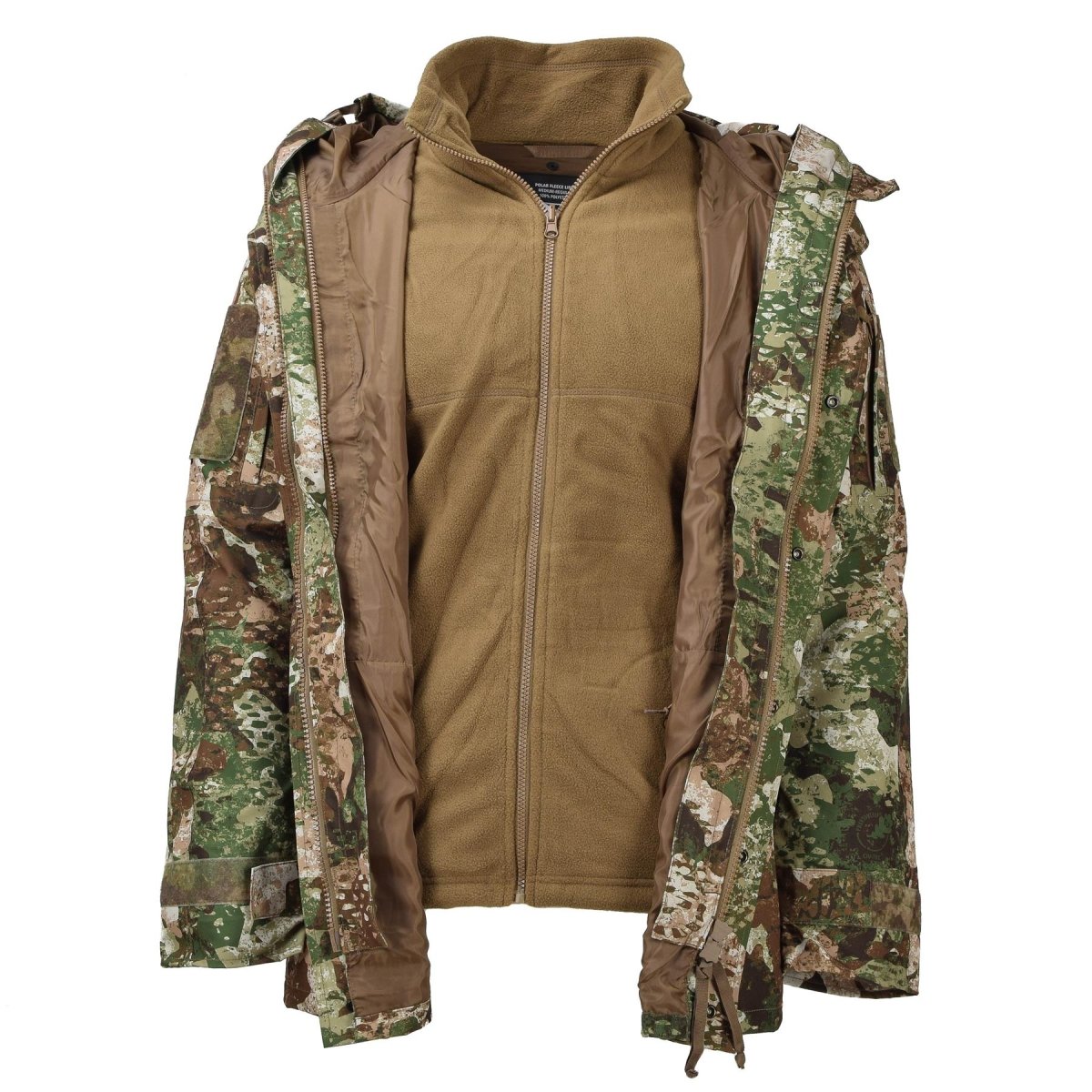 MIL-TEC army rain wet weather jacket Gen I with fleece liner waterproof hooded