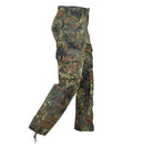 Mil-Tec Flecktarn camo lightweight ripstop BDU commando pants with adjustable cuffs and reinforced knees.