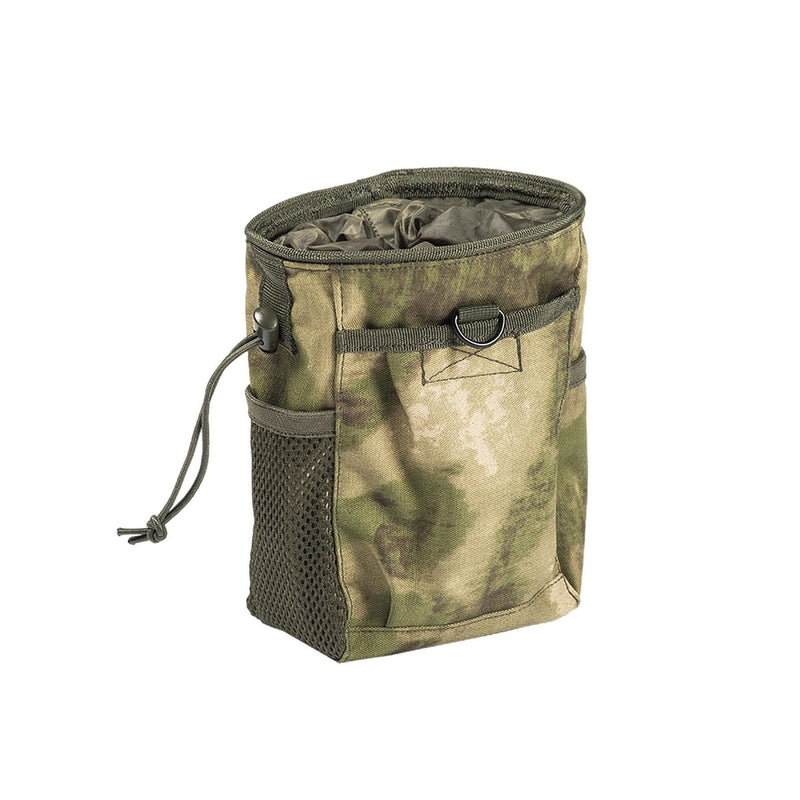 MIL-TEC tactical empty magazine pouch with MOLLE system, durable camouflage cartridge case bag for secure storage.