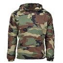 MIL-TEC German Military winter woodland camo combat jacket with windproof hood and insulated lining for cold weather