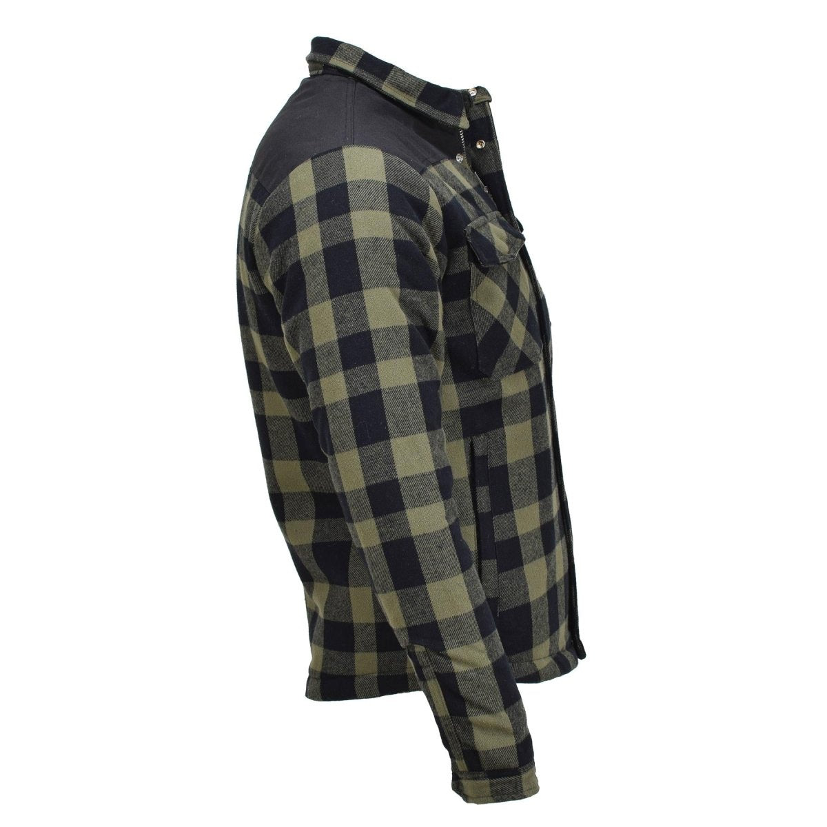 MIL-TEC German Military Lumberjack jacket plaid checkered warm black olive NEW