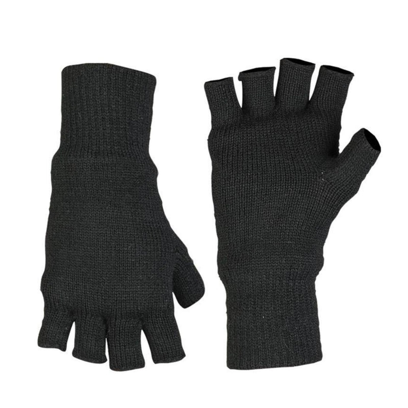 Mil-Tec Gloves Men Warm Fingerless THINSULATE™ lining Black Winter tactical gear