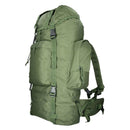 Green MIL-TEC RANGER 75L tactical backpack with padded straps and multiple compartments for hiking and outdoor use