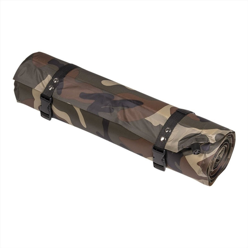 MIL-TEC Sleeping Pad 185cm Self Inflatable Matress Woodland Camouflage