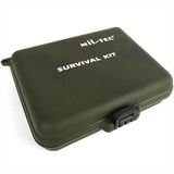 MIL-TEC Survival Kit Waterproof Box Emergency Fishing Firestarter Tools