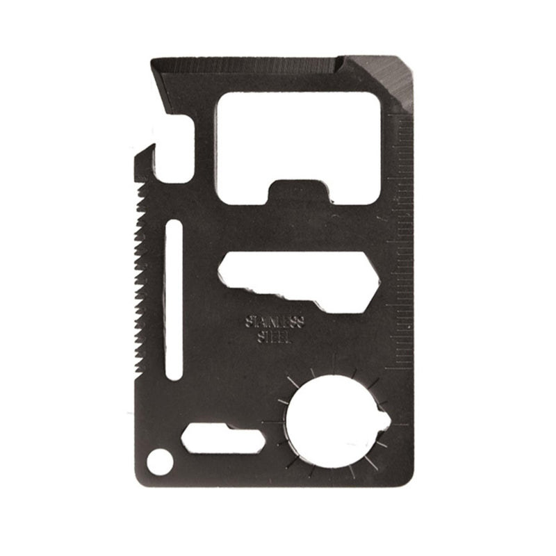 MIL - TEC Survival Tool Stainless Steel Outdoor Multi Tool Pouch Included Black - GoMilitar