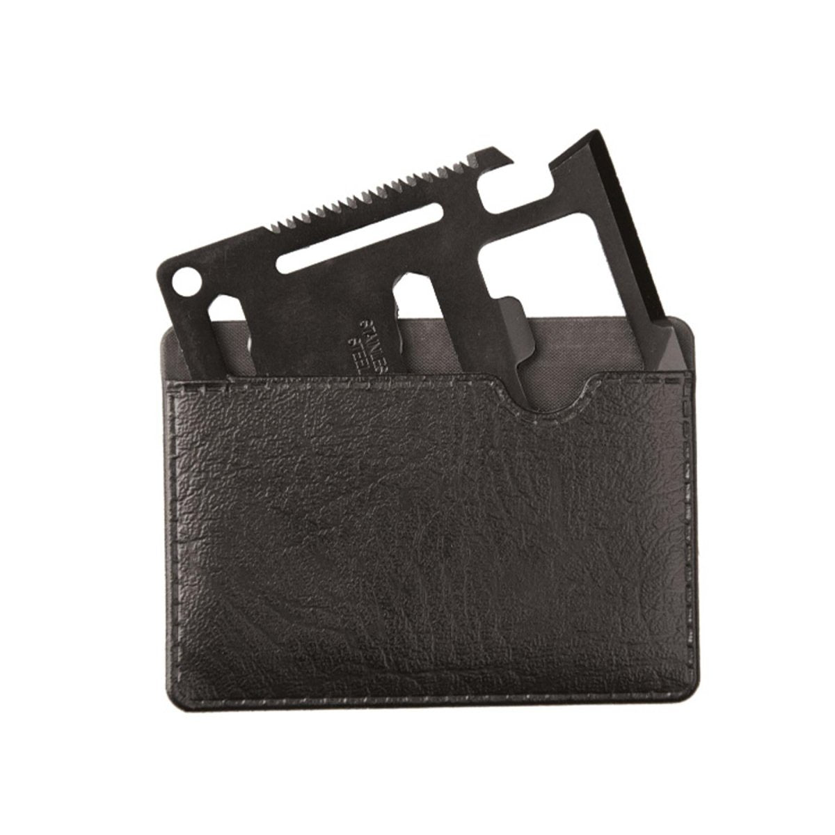 MIL-TEC Survival Tool Stainless Steel Outdoor Multi Tool Pouch Included Black