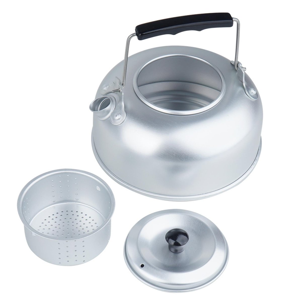 MIL-TEC teakettle aluminum lightweight 800ml camping outdoor kettle tea strainer