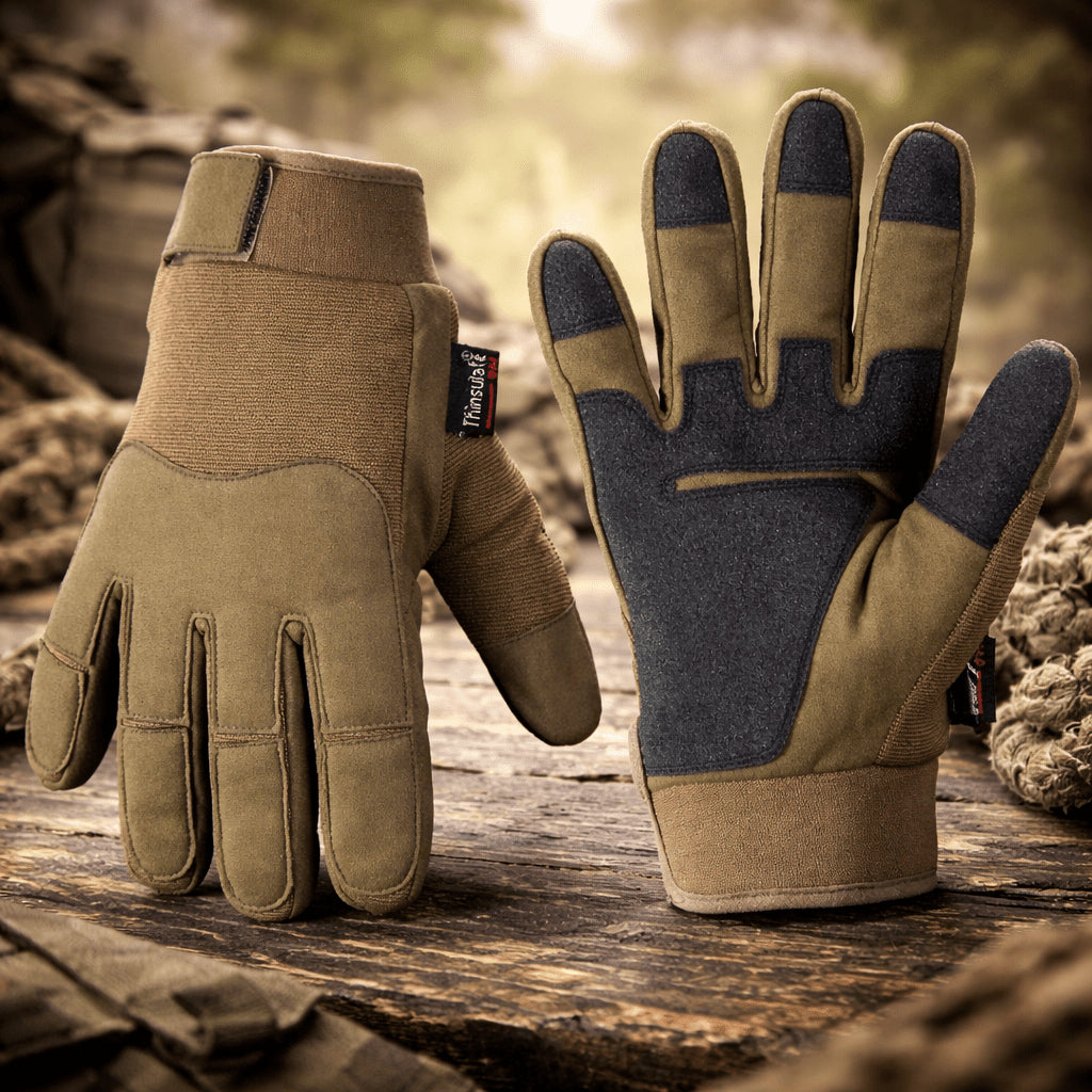 Mil-Tec Winter Tactical Gloves Thinsulate HiPora Water Resisant Cold Olive