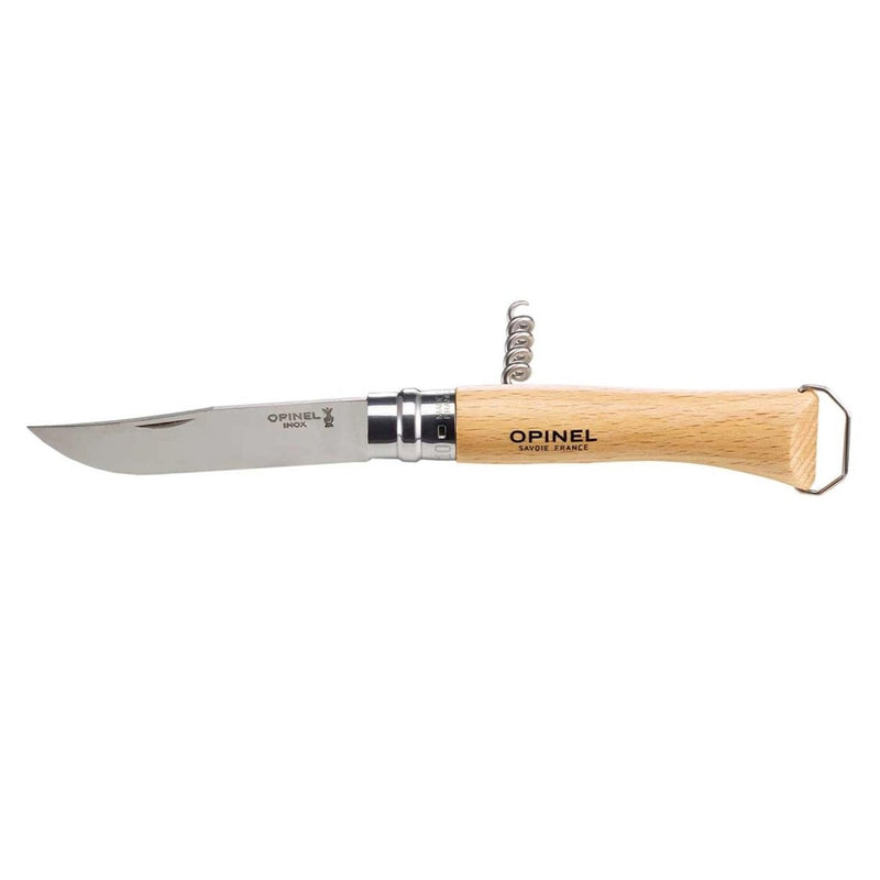 Opinel N°10 Corkscrew Pocket Knife Bottle Opener Stainless Steel Blade