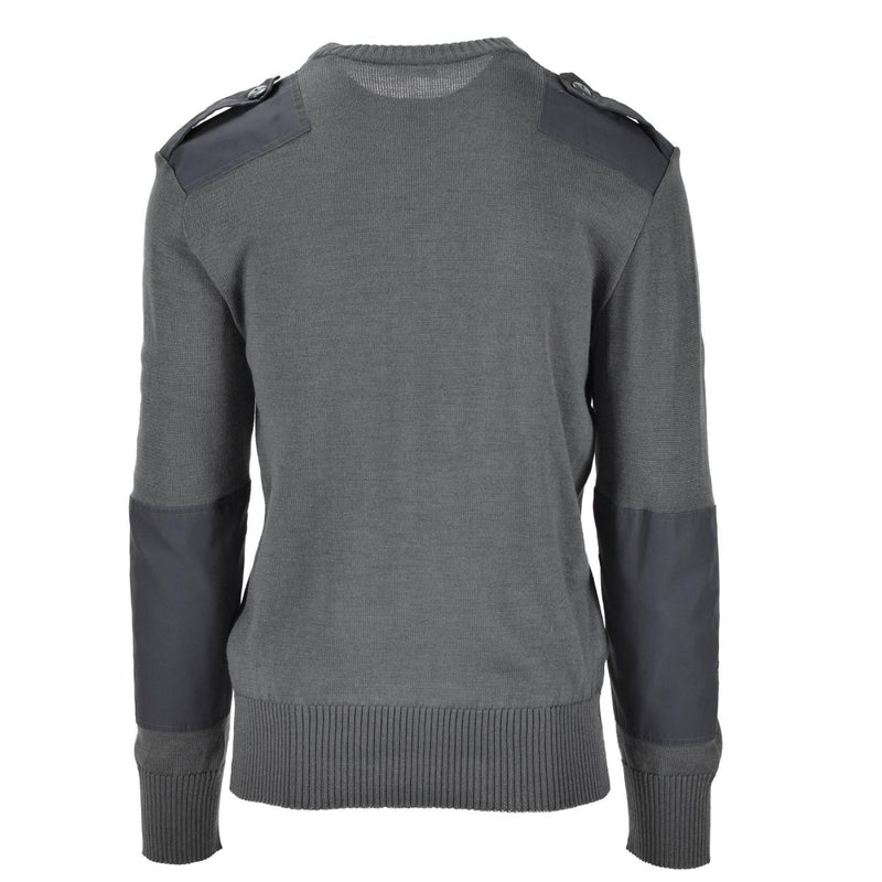 Original Austrian army pullover Jumper commando grey wool V - neck sweater NEW - GoMilitar