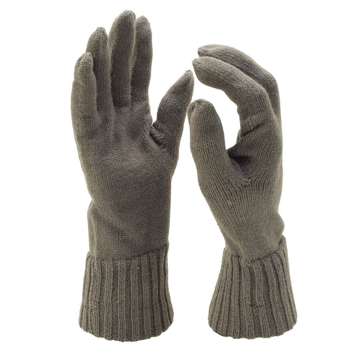 Original Austrian army wool gloves warmer winter brown outdoor knitted NEW - GoMilitar