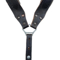 Original Austrian army Y-Strap braces genuine leather vintage military surplus