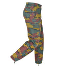 Original Belgian Army camouflage combat trousers made from durable ripstop fabric with cargo pockets and adjustable waist.