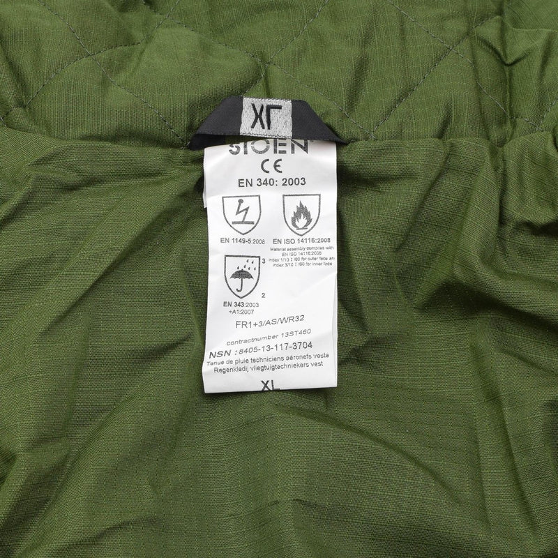 Original Belgian military rain long jacket with liner olive waterproof field NEW - GoMilitar