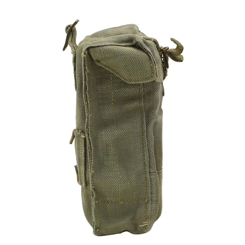 Original Belgium Military Durable Canvas material small Magazine Pouch bag Olive - GoMilitar